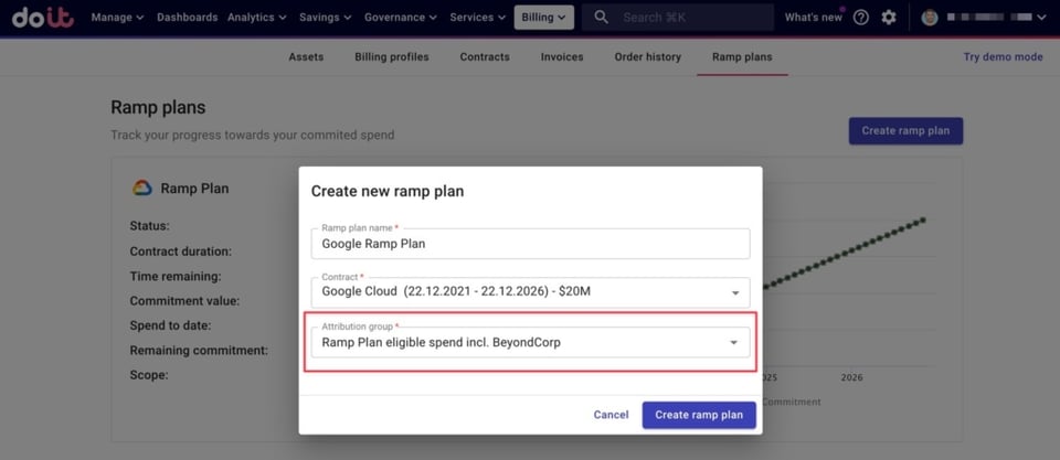 New Attribution Group in Ramp