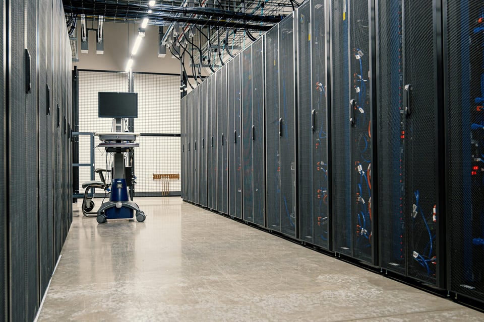 Racks de servidores en un data center