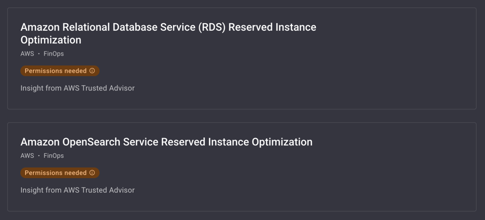 DoiT Cloud Intelligence Insights Reserve Instance recommendations