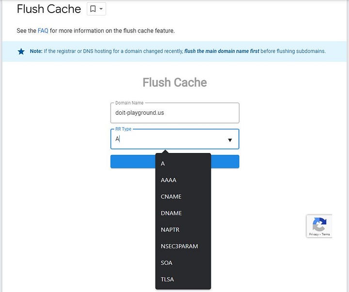 Public dns cache flush